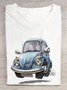 T-shirts Femmes Décontracté Été voiture Quotidien Ample Manches Courtes Droit Régulier Élasticité moyenne