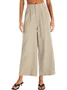 Pantalons Décontracté Plain Printemps / Automne Naturel Aucune élasticité Quotidien Ample Coton Et Lin Pantalon droit pour Femmes