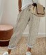 Pantalons Décontracté Plain Printemps / Automne Naturel Aucune élasticité Pantalon droit Long Droit Régulier pour Femmes
