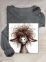 T-shirts Décontracté Imprimé d'Animal Printemps / Automne Quotidien Ample Régulier Droit Régulier Oui pour Femmes