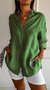 Chemises Décontracté Plain Printemps / Automne Polyester Quotidien Ample Manches Longues Régulier Droit pour Femmes