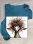 T-shirts Décontracté Imprimé d'Animal Printemps / Automne Quotidien Ample Régulier Droit Régulier Oui pour Femmes