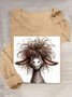 T-shirts Décontracté Imprimé d'Animal Printemps / Automne Quotidien Ample Régulier Droit Régulier Oui pour Femmes