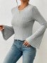 Chemisiers1 Décontracté Plain Printemps / Automne Polyester Naturel à Haute Élasticité Régulier Droit Régulier pour Femmes