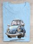 T-shirts Femmes Décontracté Été voiture Quotidien Ample Manches Courtes Droit Régulier Élasticité moyenne