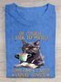 T-shirts Femmes Décontracté Été Lettres de texte Quotidien Ample Manches Courtes Régulier Élasticité moyenne Oui