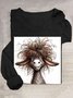 T-shirts Décontracté Imprimé d'Animal Printemps / Automne Quotidien Ample Régulier Droit Régulier Oui pour Femmes