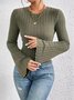 Chemisiers1 Décontracté Plain Printemps / Automne Polyester Naturel à Haute Élasticité Régulier Droit Régulier pour Femmes