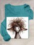 T-shirts Décontracté Imprimé d'Animal Printemps / Automne Quotidien Ample Régulier Droit Régulier Oui pour Femmes