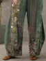 Pantalons Femmes Décontracté Ethnique Printemps / Automne Polyester Naturel Aucune élasticité Quotidien Droit Régulier