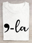 T-shirts Femmes Décontracté Été Lettres de texte Polyester Léger Ample Manches Courtes Col Rond Régulier