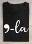 T-shirts Femmes Décontracté Été Lettres de texte Polyester Léger Ample Manches Courtes Col Rond Régulier