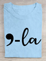 T-shirts Femmes Décontracté Été Lettres de texte Polyester Léger Ample Manches Courtes Col Rond Régulier