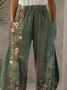 Pantalons Femmes Décontracté Ethnique Printemps / Automne Polyester Naturel Aucune élasticité Quotidien Droit Régulier