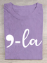 T-shirts Femmes Décontracté Été Lettres de texte Polyester Léger Ample Manches Courtes Col Rond Régulier