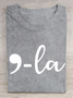 T-shirts Femmes Décontracté Été Lettres de texte Polyester Léger Ample Manches Courtes Col Rond Régulier