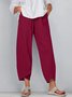 Pantalons Décontracté Plain Printemps / Automne Aucune élasticité Ample Pantalon à la cheville Standard Droit Régulier pour Femmes