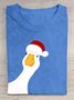 T-shirts Décontracté Imprimé d'Animal Été Quotidien Ample Manches Courtes Col Rond Régulier Élasticité moyenne pour Femmes