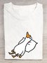 T-shirts Décontracté Imprimé d'Animal Été Quotidien Manches Courtes Régulier Droit Élasticité moyenne Oui pour Femmes