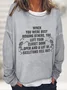 Sweat-shirts Femmes Décontracté Printemps / Automne Toussaint Quotidien Ample Manches Longues Col Rond en Mélangé de Coton Droit
