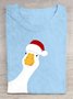 T-shirts Décontracté Imprimé d'Animal Été Quotidien Ample Manches Courtes Col Rond Régulier Élasticité moyenne pour Femmes