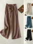 Pantalons Femmes Décontracté Ethnique Printemps / Automne Naturel Aucune élasticité Quotidien Ample Long Droit