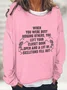 Sweat-shirts Femmes Décontracté Printemps / Automne Toussaint Quotidien Ample Manches Longues Col Rond en Mélangé de Coton Droit