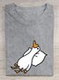 T-shirts Décontracté Imprimé d'Animal Été Quotidien Manches Courtes Régulier Droit Élasticité moyenne Oui pour Femmes