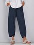 Pantalons Décontracté Plain Printemps / Automne Aucune élasticité Ample Pantalon à la cheville Standard Droit Régulier pour Femmes