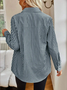 Chemises Femmes Rayé Rétro Printemps / Automne Polyester Imprimé Léger Aucune élasticité Manches trois quarts Droit