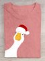 T-shirts Décontracté Imprimé d'Animal Été Quotidien Ample Manches Courtes Col Rond Régulier Élasticité moyenne pour Femmes