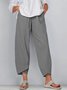 Pantalons Décontracté Plain Printemps / Automne Aucune élasticité Ample Pantalon à la cheville Standard Droit Régulier pour Femmes
