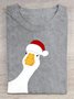 T-shirts Décontracté Imprimé d'Animal Été Quotidien Ample Manches Courtes Col Rond Régulier Élasticité moyenne pour Femmes