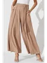 Pantalons Décontracté Plain Printemps / Automne Nœud Devant Aucune élasticité Quotidien Ample Pantalon droit Régulier pour Femmes
