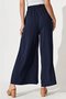 Pantalons Décontracté Plain Printemps / Automne Nœud Devant Aucune élasticité Quotidien Ample Pantalon droit Régulier pour Femmes