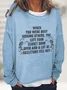 Sweat-shirts Femmes Décontracté Printemps / Automne Toussaint Quotidien Ample Manches Longues Col Rond en Mélangé de Coton Droit