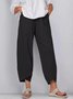 Pantalons Décontracté Plain Printemps / Automne Aucune élasticité Ample Pantalon à la cheville Standard Droit Régulier pour Femmes