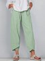 Pantalons Décontracté Plain Printemps / Automne Aucune élasticité Ample Pantalon à la cheville Standard Droit Régulier pour Femmes
