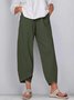 Pantalons Décontracté Plain Printemps / Automne Aucune élasticité Ample Pantalon à la cheville Standard Droit Régulier pour Femmes