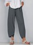 Pantalons Décontracté Plain Printemps / Automne Aucune élasticité Ample Pantalon à la cheville Standard Droit Régulier pour Femmes