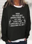 Sweat-shirts Femmes Décontracté Printemps / Automne Toussaint Quotidien Ample Manches Longues Col Rond en Mélangé de Coton Droit