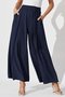 Pantalons Décontracté Plain Printemps / Automne Nœud Devant Aucune élasticité Quotidien Ample Pantalon droit Régulier pour Femmes