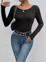 T-shirts Décontracté Printemps / Automne Papillon Micro-élasticité Quotidien Ample Manches trois quarts Régulier Régulier pour Femmes