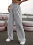 Pantalons Décontracté Plain Printemps / Automne à Haute Élasticité Quotidien Ample Jersey Long Régulier pour Femmes