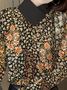 Chemisiers1 Femmes Décontracté Floral Printemps / Automne Micro-élasticité Coupe Régulière chaleur Meilleure vente Manches Longues Régulier