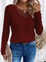 Chemisiers1 Géométrique Décontracté Printemps / Automne Quotidien Ample Jersey Régulier Droit Régulier pour Femmes