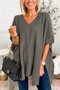 Pulls Décontracté Plain Automne Quotidien Manches Courtes Laine/Tricot Droit Élasticité moyenne Non pour Femmes