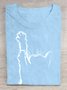 T-shirts Décontracté Été Chat Coton Ample Manches Courtes Régulier Élasticité moyenne Oui pour Femmes