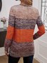 T-shirts Décontracté Bloc de Couleur Printemps / Automne Micro-élasticité Ample Entaillé Régulier Droit Régulier pour Femmes