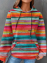 Sweat-shirts Décontracté Abstrait Printemps / Automne Micro-élasticité Ample Manches Longues Régulier Droit Régulier pour Femmes